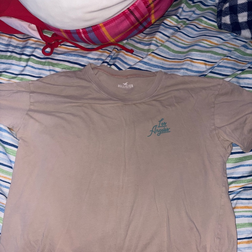 Hollister Tan Short Sleeve Tee Classic Crew Neck